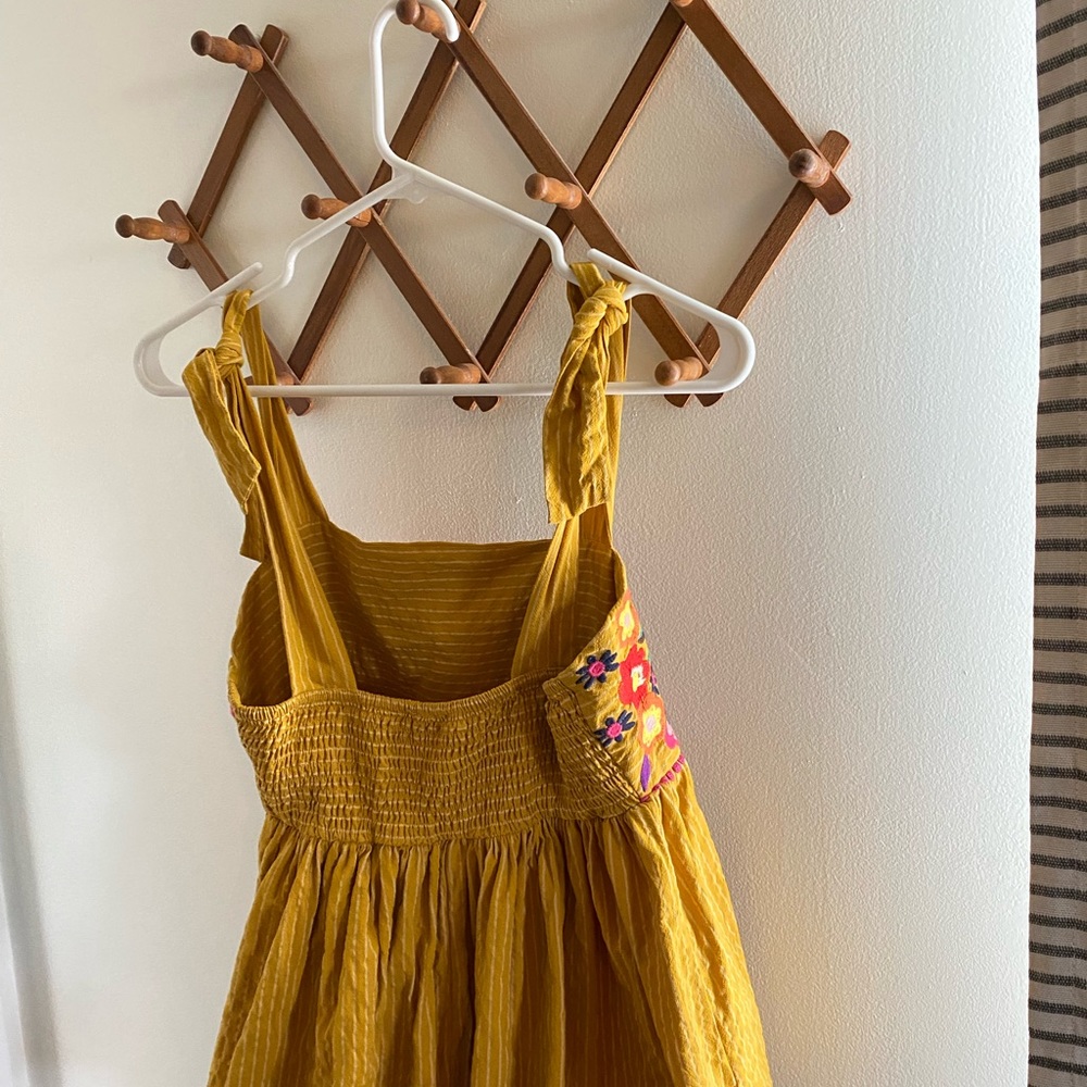 Yellow Altard Estate Embroidered Tank